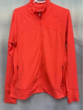 GapBody Bright Orange Full Zip Track Jacket Women's Large
